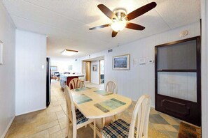 Dining - Oceanfront condo with balcony, free WiFi, central AC & shared heated pool (Ocean City)
