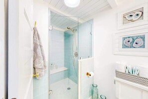 Shower, towels - Oceanfront with Direct Beach Access (Ocean City)