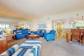 TV, DVD player, offices - Terrific Ocean View Condo w/Private W/D, Shared Pools, Beach Access, Free WiFi (Ocean City)