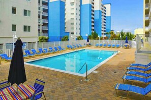 Pool - Oceanfront condo near golf with pool, balcony, central AC, & washer/dryer (Ocean City)
