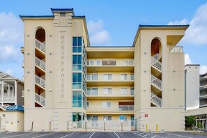 Exterior - Lovely beachfront condo with ocean view, pool, balcony, fireplace, AC, & W/D (Ocean City)
