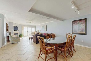 Interior - Lovely beachfront condo with ocean view, pool, balcony, fireplace, AC, & W/D (Ocean City)