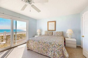 4 bedrooms, WiFi, bed sheets - Lovely Oceanfront Home with Free WiFi, Balcony Ocean Views, Central AC, & Deck (Ocean City)