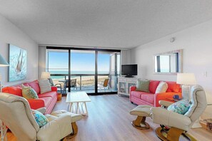 TV, DVD player - Modern beach retreat with balcony views, pools, gym & tennis (Ocean City)