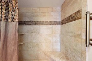 Shower, towels - Comfy Suite Featuring Balcony with Ocean Views, Free WiFi, Central AC (Ocean City)