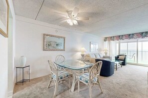 TV, offices - Beachfront condo with indoor pool, new fitness center, ocean & beach views (Ocean City)
