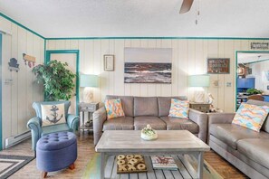 TV, DVD player, offices - Beach-Themed Canal-Front Home w/Private Deck, Dock, Water Views, Free WiFi (Ocean City)
