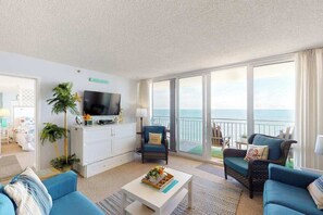 TV, DVD player, offices - Waterfront condo with balcony, terrific vews, pools, sauna, gym, & game room (Ocean City)