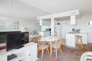 Fridge, microwave, oven, stovetop - Unbelievable beachfront condo with pools, game room, fitness center & tennis (Ocean City)