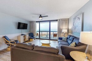 TV, DVD player - Oceanfront condo with ocean view, pools, tennis, sauna & central AC (Ocean City)