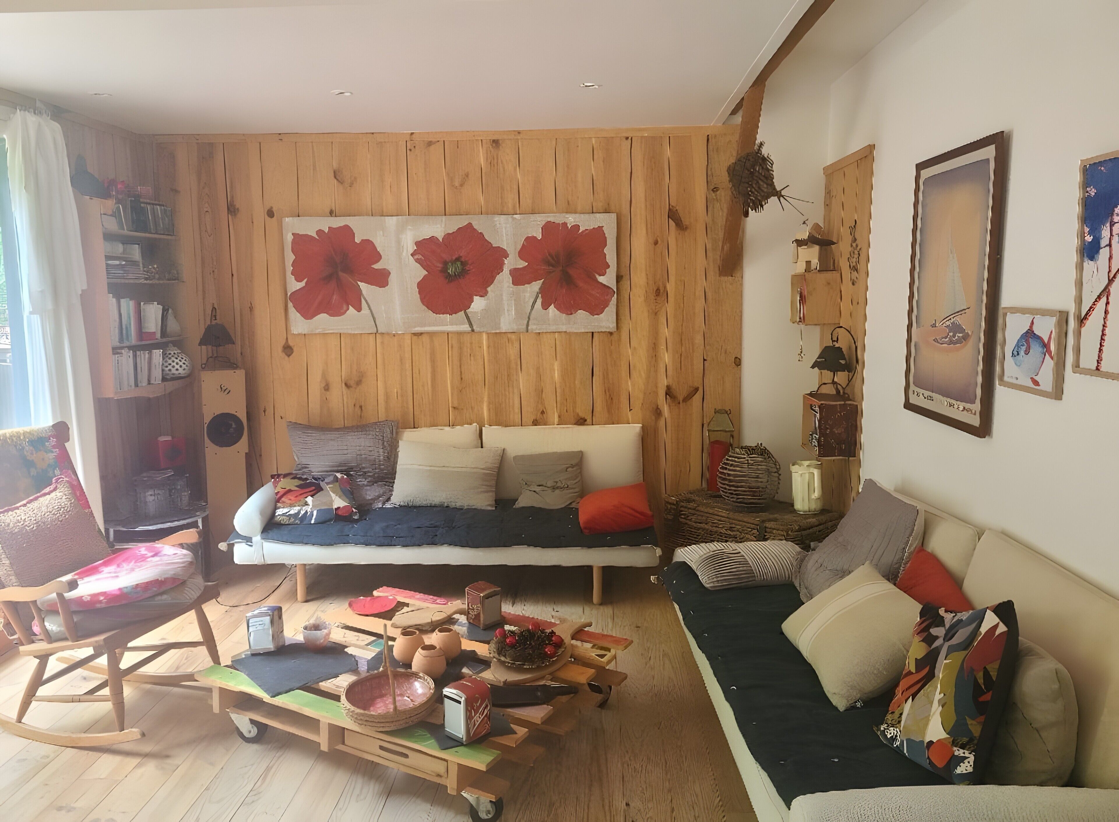 Cheminée, chaîne hi-fi
