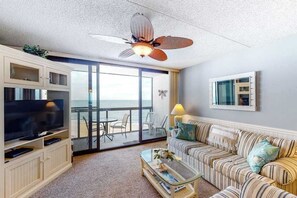 TV, DVD player - Great condo with angled ocean views, balcony, W/D & pools (Ocean City)