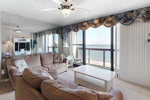 TV, DVD player - Affordable beachfront condo with balcony, W/D & pools (Ocean City)