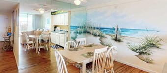 Cozy suite in oceanfront condo with indoor pool, balcony, gym, & central AC