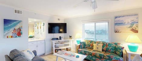 TV, DVD player, offices