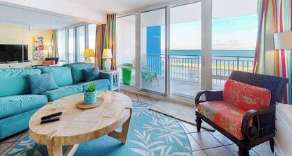 Oceanfront coastal condo with balcony, pools, sauna, gym, A/C, & WiFi