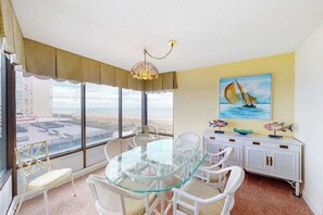 Dining - Beachfront Condo w/Private Balcony, Shared Pool, Ocean Views, Free WiFi, A/C (Ocean City)