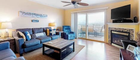 TV, fireplace, DVD player, offices