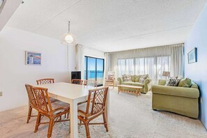 Interior - Oceanfront condo with beach access, pool, furnished balcony, & fast WiFi (Ocean City)
