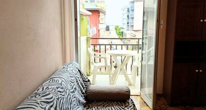 RG011 â Bellaria, bright one-bedroom seafront 100 meters from the sea