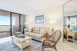 TV, offices - Beach-View Condo at the Pyramid - Shared Oceanfront Pool, WiFi & Central AC (Ocean City)