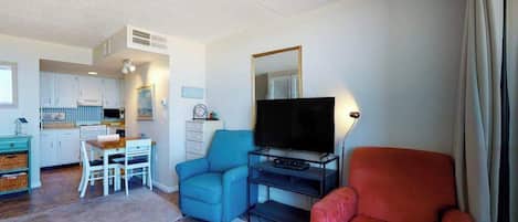 TV, DVD player, offices