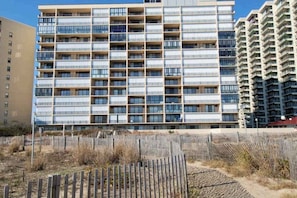 Exterior - Oceanfront condo with pool, AC, balcony, & washer/dryer (Ocean City)