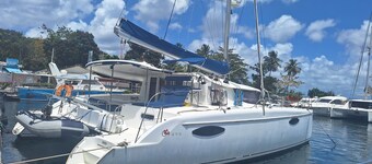 Catamaran shared anchorage at anse mitan les trois-ilets