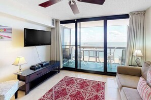 TV, DVD player - Affordable condo with furnished balcony, water views & pools (Ocean City)