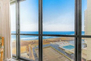 Interior - Convenient beachfront condo with angled views, cozy balcony, pools, gym & tennis (Ocean City)
