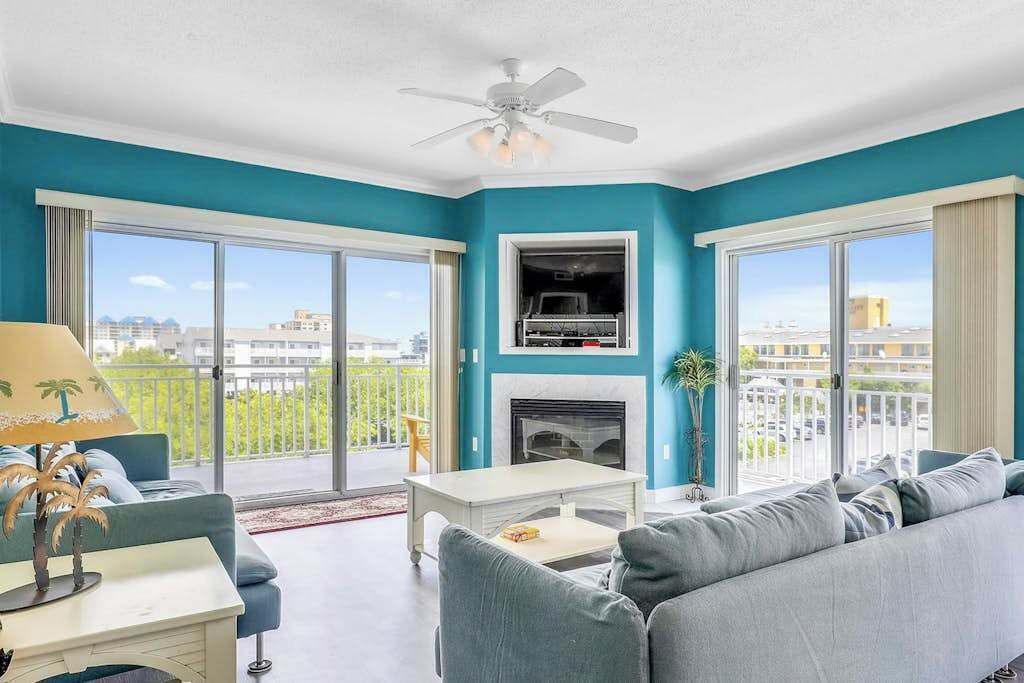 TV, fireplace, DVD player, offices