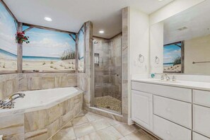 Douche, serviettes fournies