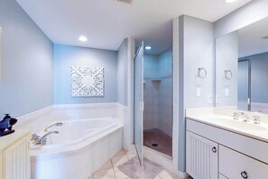Shower, towels - Fantastic Home with Ocean Views From Balcony, Free WiFi, AC, Shared Pool/Hot Tub (Ocean City)