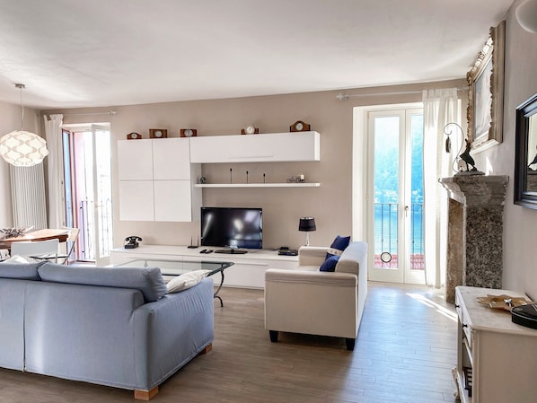 Classic Apartment, Patio, Lake View | Living area - Angela Lake View Apartment (Pognana Lario)