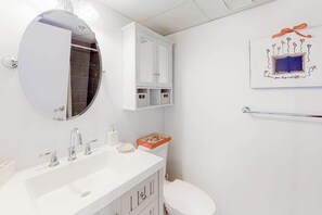 Douche, serviettes fournies