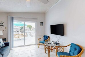 TV, offices - Dog-friendly, canal-front home with community pool & tennis, dock, & WiFi (Ocean City)