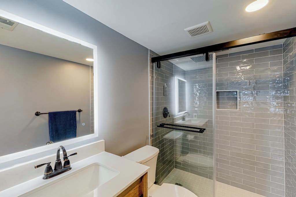 Shower, hair dryer
