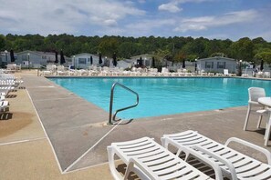 Pool - Sunny coastal home with private patio, on-site pool, central AC, & W/D (Berlin)