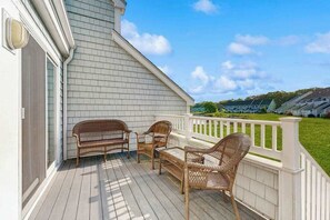 Terrace/patio - End-unit townhome with resort amenities, water view, balcony, fireplace, & AC (West Ocean City)