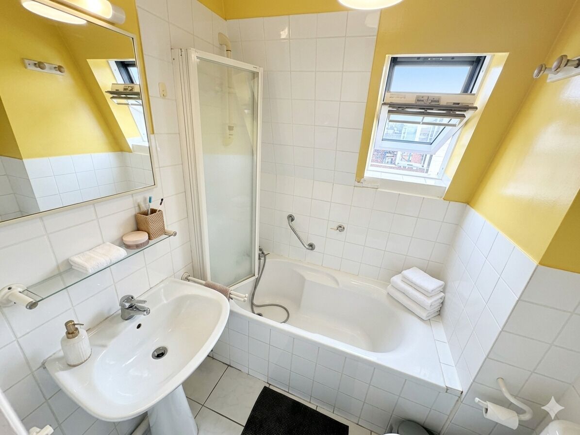 Comfort appartement, balkon, uitzicht op de stad | Badkamer | Een bad, gratis toiletartikelen, een haardroger, handdoeken
