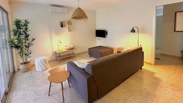 Apartment, Patio, Pool View | Living area