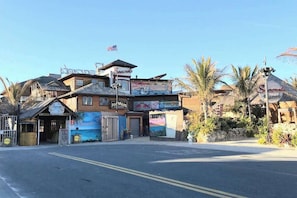Un immeuble à plusieurs étages, sur lequel on peut lire les inscriptions « Seavals » et « RAVES SINCE 1920 ».
