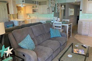 TV, DVD player, table football, offices - Spacious oceanfront condo with shared pools, game room, gym, and beach views (Ocean City)