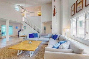 TV, offices - Luxury waterfront retreat w/sunroom, patio, kayaking, grill, and bay views (Ocean Pines)
