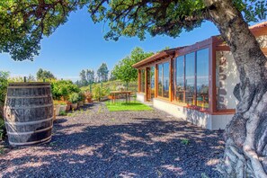 Terrace/patio - Casa El Algarrobo – Home above the clouds with sea views (Puntagorda)