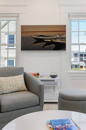 Smart TV, books - Stylish West End Condo – Walk to Town, Private Patio, Parking & A/C (Provincetown)