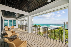 Terrace/patio - Newly Listed Gulf View Home with Pool, LSV, Pool Table and Rooftop Deck (Santa Rosa Beach)