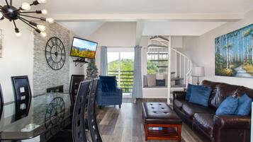TV, fireplace, video games