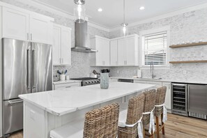 Fridge, microwave, oven, stovetop - The MEG – Brand New Luxury Seacrest Home with Private Pool & Lagoon Pool Access! (Rosemary Beach)