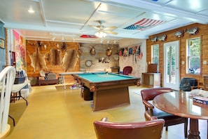 Games room - Charming Farm Retreat w/ Game Room & Fire Pit (Humboldt)